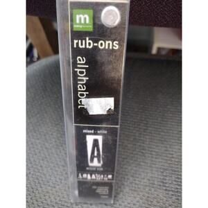 Making Memories Rub-Ons Alphabet Mixed White Large Letters 332 Characters